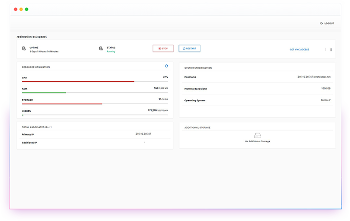 Manage your VDS